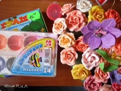 Холодний фарфор фарбуємо масу