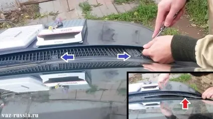 Заміна салонного фільтра на калині