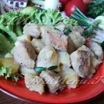 Печеня зі свинини з картоплею і солоними огірками рецепт з фото в духовці