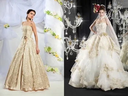 Золоте весільну сукню - шик і розкіш наряду (наряду) Золоте весільну сукню - шик і розкіш наряду