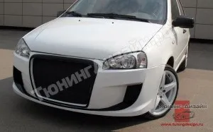 Бампер передній - я робот - для лади калина або ВАЗ 1117, 1118, 1119 під сітку, тюнінг-дизайн (калина) Бампер передній - я робот - для лади калина або ВАЗ 1117, 1118, 1119 під сітку, тюнінг-дизайн