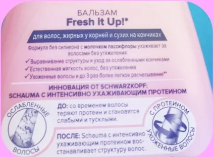 Бальзам для волосся schauma fresh it up (schwarzkopf) Бальзам для волосся schauma fresh it up