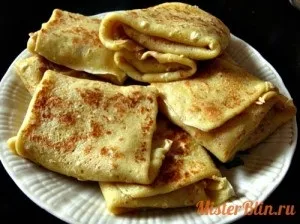 Млинці з шинкою сиром і помідорами, готовий рецепт (шинкою) Млинці з шинкою сиром і помідорами, готовий рецепт