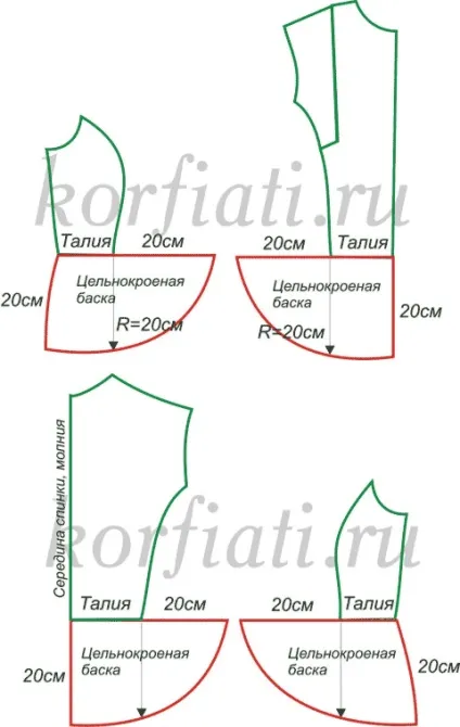 Блузка з басками - форма від Анастасії корфіаті (блузка) Блузка з басками - форма від Анастасії корфіаті