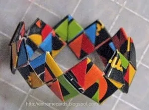 Браслет з паперу - майстер-клас - домашній hand-made (кінці кольорової смужки) Браслет з паперу - майстер-клас - домашній hand-made
