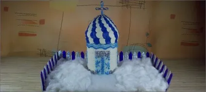 Церква з пластикової пляшки виріб в школу (пластикової) Церква з пластикової пляшки виріб в школу