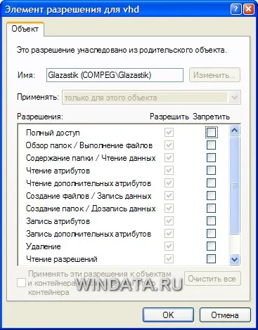 Дозволи доступу до файлів і папок в ntfs, енциклопедія windows (файлів) Дозволи доступу до файлів і папок в ntfs, енциклопедія windows