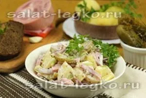 Данська картопляний салат з шинкою (зелень) Данська картопляний салат з шинкою