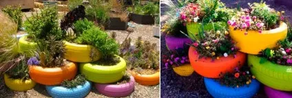 Квіткові клумби на дачі своїми руками фото з підручних засобів (своїми) Квіткові клумби на дачі своїми руками фото з підручних засобів