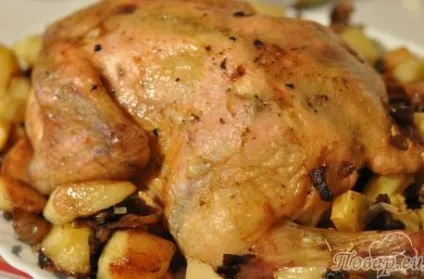 Рецепт - запечена курка з гарніром (запечена) Рецепт - запечена курка з гарніром