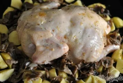Рецепт - запечена курка з гарніром (рецепт) Рецепт - запечена курка з гарніром