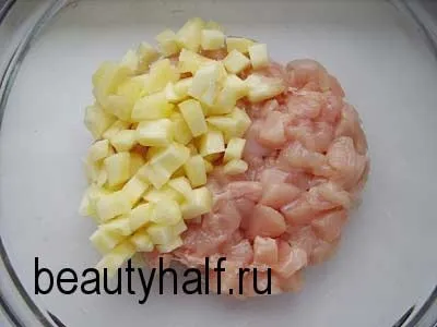 Фарширований ананас з куркою прекрасна половина (курка) Фарширований ананас з куркою прекрасна половина