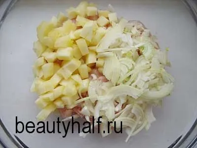 Фарширований ананас з куркою прекрасна половина (фарширований) Фарширований ананас з куркою прекрасна половина