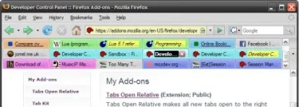 Foxtab 3d-як вкладки для firefox