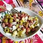 Салат з квасолею, сиром і помідорами - рецепт з фото (помідорами) Салат з квасолею, сиром і помідорами - рецепт з фото