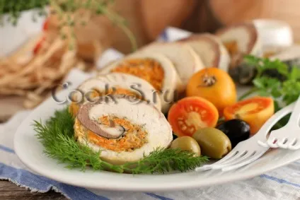 Рулет зі скумбрії з овочами і желатином - покроковий рецепт з фото, закуски (рулет з скумбрії з овочами і желатином рецепт з фото) Рулет зі скумбрії з овочами і желатином - покроковий рецепт з фото, закуски