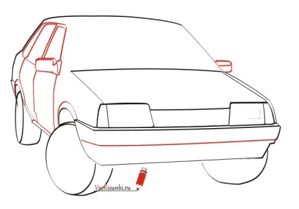 Як намалювати ваз 2109 олівцем поетапно (автомобіль) Як намалювати ваз 2109 олівцем поетапно