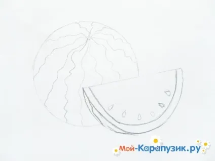 Як намалювати кавун олівцем поетапно для початківців (олівцем) Як намалювати кавун олівцем поетапно для початківців