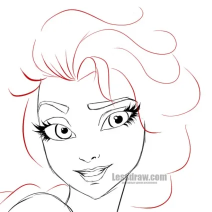 Як намалювати Ельзі з холодного серця, lessdraw (можна починати малювати) Як намалювати Ельзі з холодного серця, lessdraw