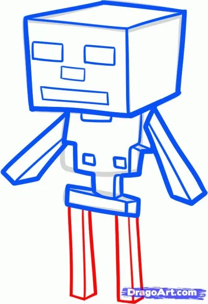 Як намалювати скелета з майнкрафт олівцем поетапно (поетапно) Як намалювати скелета з майнкрафт олівцем поетапно