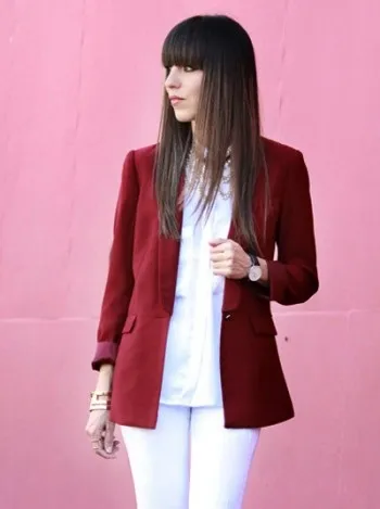 Як носити піджак з джинсами жінці