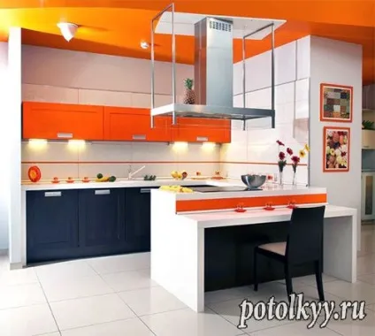 Як правильно вибрати колір натяжної стелі на кухні (натяжної) Як правильно вибрати колір натяжної стелі на кухні