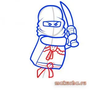 Як малювати по кроках лего kai, kai ninjago, як легко і просто малювати олівцем, ручкою або
