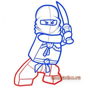 Як малювати по кроках лего kai, kai ninjago, як легко і просто малювати олівцем, ручкою або