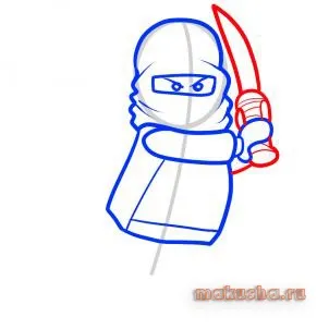 Як малювати по кроках лего kai, kai ninjago, як легко і просто малювати олівцем, ручкою або