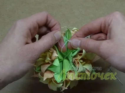 Як зробити кусудаму - лілія, листочок (кусудаму) Як зробити кусудаму - лілія, листочок