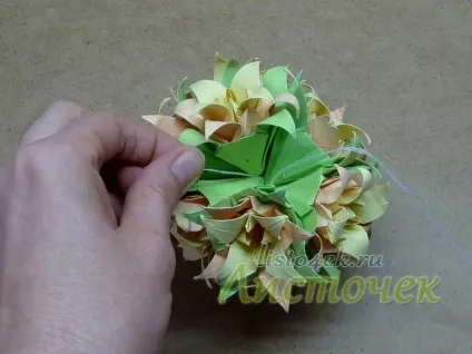 Як зробити кусудаму - лілія, листочок (кусудаму) Як зробити кусудаму - лілія, листочок