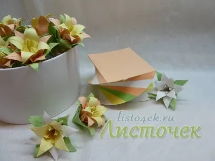 Як зробити кусудаму - лілія, листочок (зробити) Як зробити кусудаму - лілія, листочок
