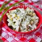 Салат з куркою, свіжим і маринованими огірками, рецепт (огірками) Салат з куркою, свіжим і маринованими огірками, рецепт