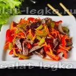 Салат з куркою, кукурудзою і морквою по-корейськи