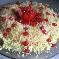 Салат - шапка Мономаха - з куркою - як приготуємо (куркою) Салат - шапка Мономаха - з куркою - як приготуємо