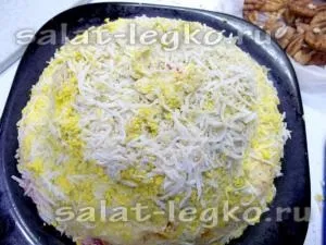 Салат - шапка Мономаха, рецепт з фото крок за кроком з куркою (майонез) Салат - шапка Мономаха, рецепт з фото крок за кроком з куркою
