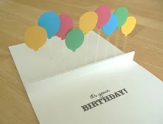 Як зробити stampin up, pop up- листівку з кульками на день народження (день народження) Як зробити stampin up, pop up- листівку з кульками на день народження