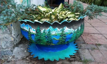 Як зробити вазу з покришок своїми руками крок за кроком, фото, відео (зробити) Як зробити вазу з покришок своїми руками крок за кроком, фото, відео