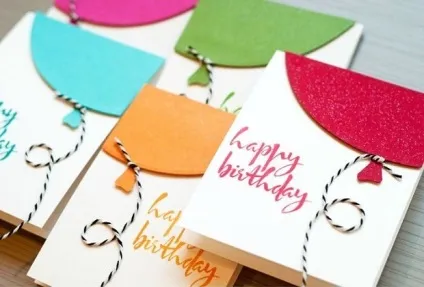 Як зробити stampin up, pop up- листівку з кульками на день народження (кульки) Як зробити stampin up, pop up- листівку з кульками на день народження