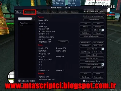Як зробити себе адміном mta 15