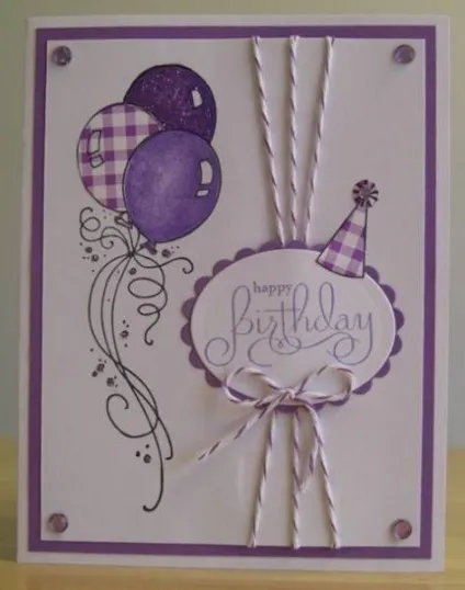 Як зробити stampin up, pop up- листівку з кульками на день народження (откртка) Як зробити stampin up, pop up- листівку з кульками на день народження