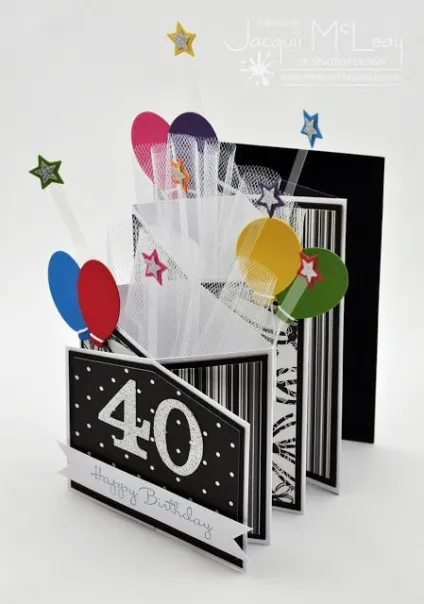 Як зробити stampin up, pop up- листівку з кульками на день народження (день народження) Як зробити stampin up, pop up- листівку з кульками на день народження