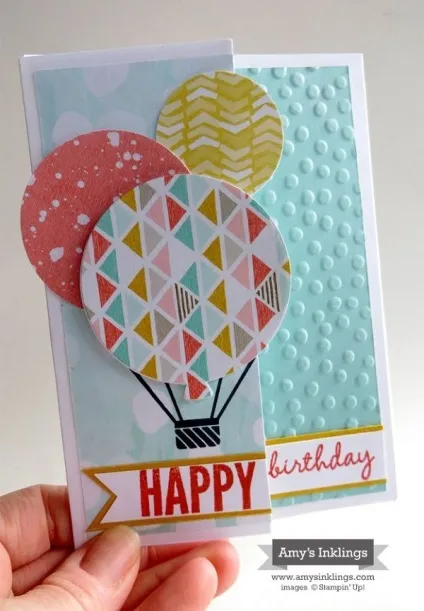 Як зробити stampin up, pop up- листівку з кульками на день народження (листівка з кульками) Як зробити stampin up, pop up- листівку з кульками на день народження
