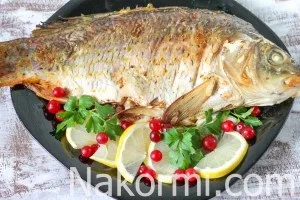 Як запекти сазана в духовці цілком рецепт з фото