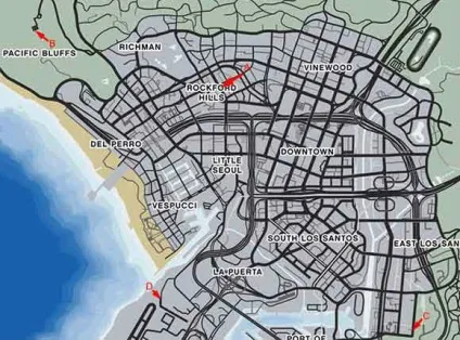Карта в gta 5 опис секретних і цікавих місць в грі