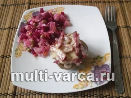 Картопля з ковбасою і сиром в мультиварці (рецепт) Картопля з ковбасою і сиром в мультиварці