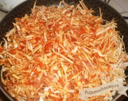 Капуста тушкована на сковороді (сковороді) Капуста тушкована на сковороді