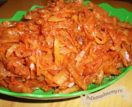 Капуста тушкована на сковороді (капуста тушкована) Капуста тушкована на сковороді