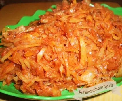 Капуста тушкована на сковороді (капуста тушкована) Капуста тушкована на сковороді