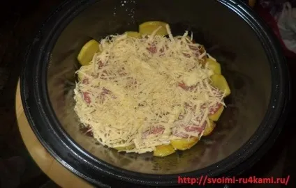 Картопля з ковбасою в мультиварці, своїми руками (мультиварці) Картопля з ковбасою в мультиварці, своїми руками